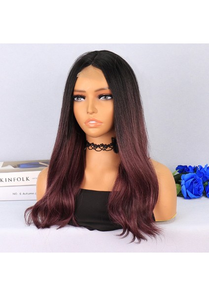 Siyah Açık Kızıl Ombreli Tül Peruk modelleri