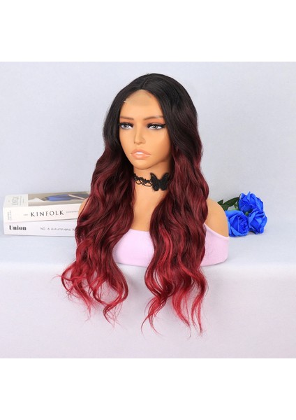 Siyah Kızıl Ombreli Tül Peruk modelleri