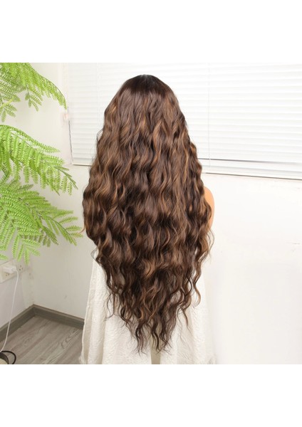 Kahverengi Balköpüğü Işıltılı Su Dalgalı Tül Peruk fırsatları