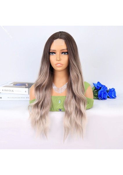 Rus Kumralı Beyaz Platin Ombre ve Röfleli Tül Peruk modelleri