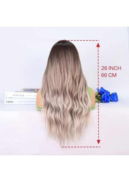 Rus Kumralı Beyaz Platin Ombre ve Röfleli Tül Peruk indirimleri