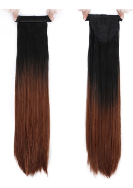 Fiber Sentetik Sihirli At Kuyruğu - Siyah / Karamel Ombreli fiyatları