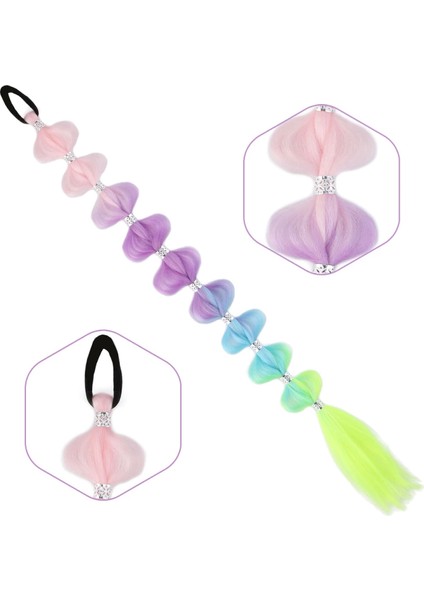 Örgülü Aksesuarlı Lastikli At Kuyruğu - ACM18