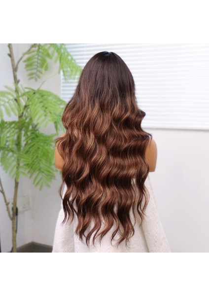 Kahverengi Karamel Işıltılı ve Ombreli Tül Peruk indirimleri