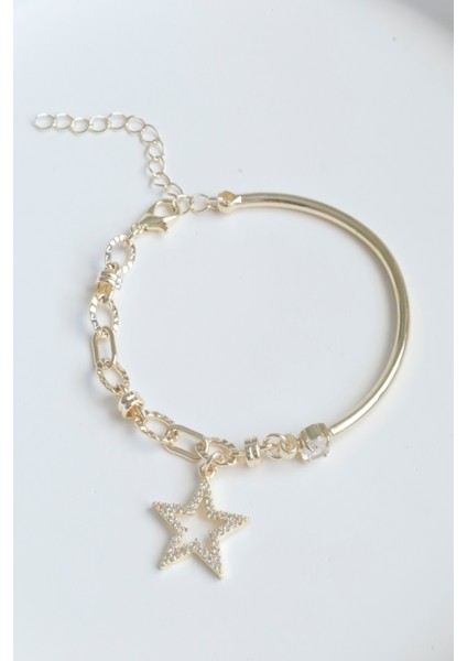 Kadın Bileklik 14K Renk Yarı Geçme Zirkon Yıldız Bileklik fiyatları