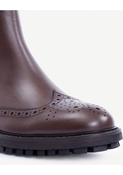 Zımba Detaylı Lastikli Deri Bot fiyatları