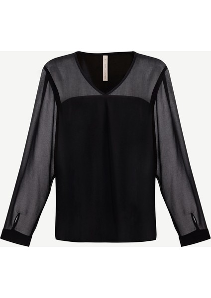 Regular V Yaka Uzun Kol Bluz fırsatları