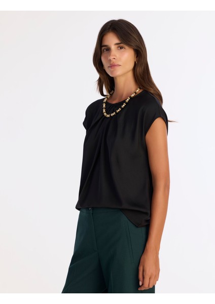 Regular Bisiklet Yaka Kısa Kol Bluz fiyatları