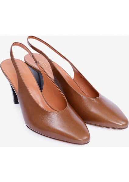 Arkası Açık Deri Topuklu Ayakkabı fırsatları