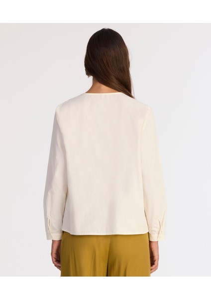 Regular V Yaka Uzun Kol Bluz fırsatları