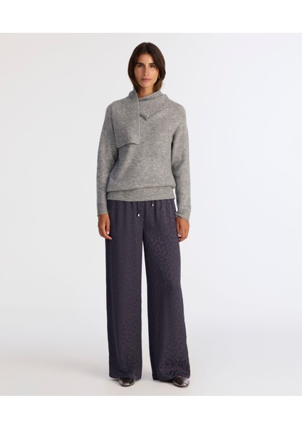 Regular Şal Yaka Uzun Kol Kazak