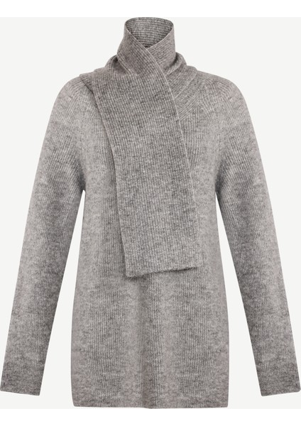 Regular Şal Yaka Uzun Kol Kazak