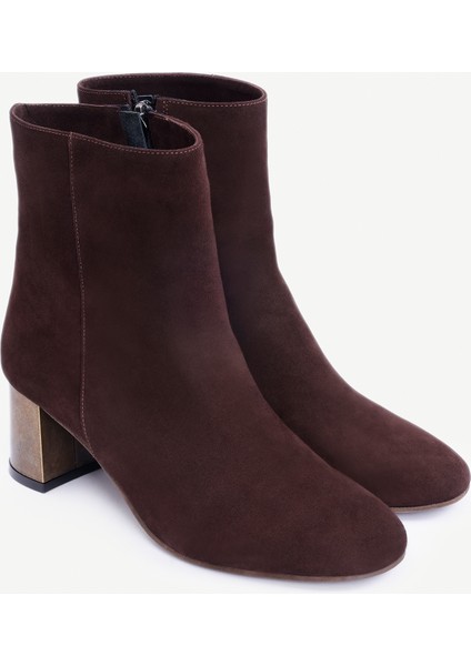 Metal Ökçeli Deri Topuklu Bot fırsatları