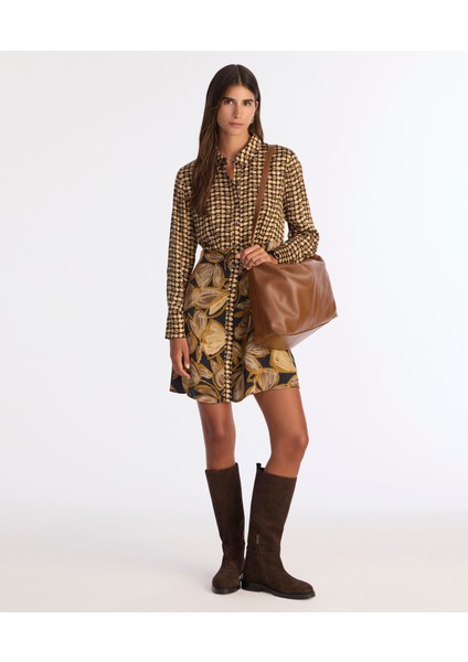 Düz Gömlek Yaka Uzun Kol Elbise fiyatları