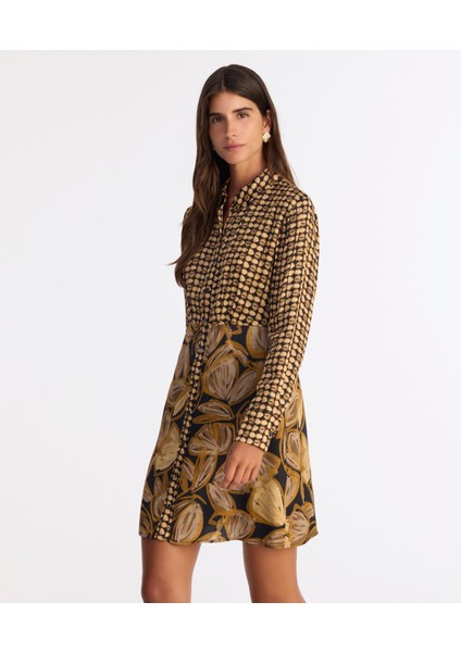 Düz Gömlek Yaka Uzun Kol Elbise modelleri