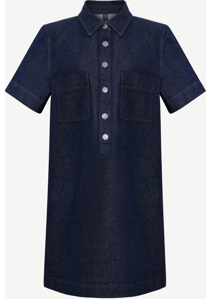 Düz Gömlek Yaka Kısa Kol Elbise indirimleri