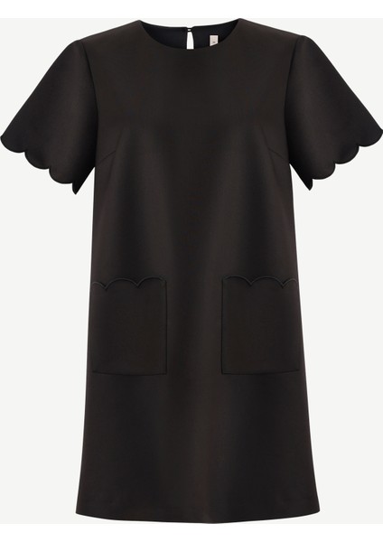 Bol Bisiklet Yaka Kısa Kol Elbise indirimleri