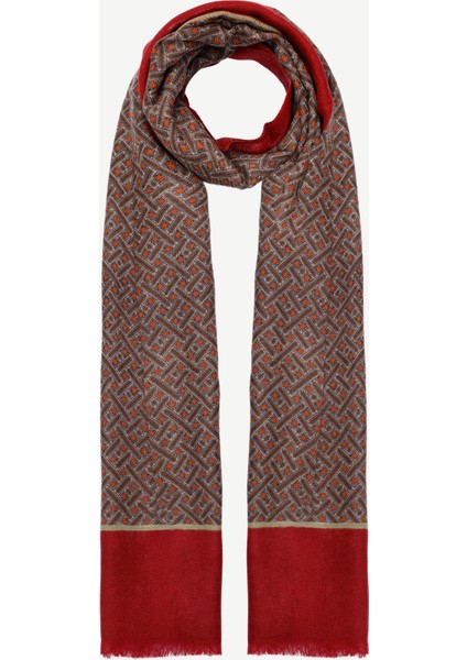 Geometrik Desenli Yün Şal