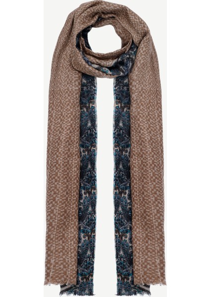 Karışık Desenli Yün Şal