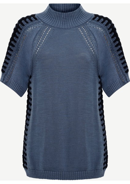 Regular Dik Yaka Kısa Kol Kazak indirimleri