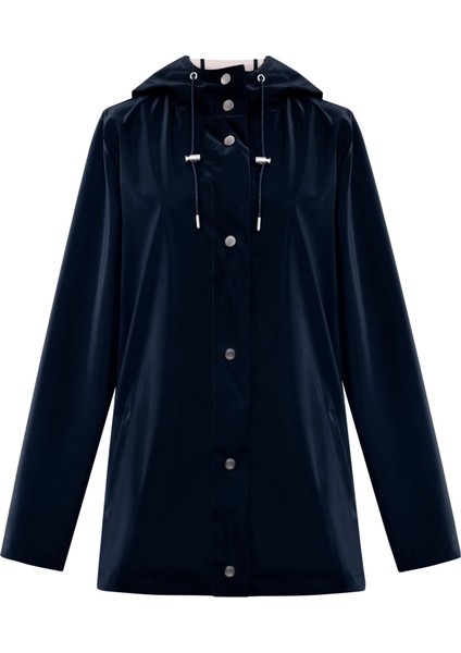 Loose Kapüşonlu Yaka Uzun Kol Yağmurluk indirimleri