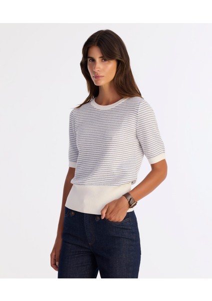 Regular Bisiklet Yaka Kısa Kol Kazak modelleri