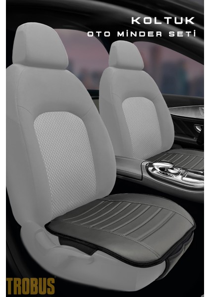 Hyundai I20 2009–2024 Uyumlu Lüks Kalite Sıvı Geçirmez Deri Oturak Minder 3'lü Siyah modelleri