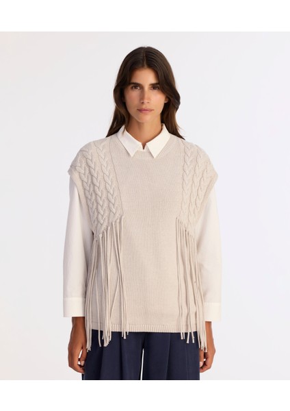 Regular Bisiklet Yaka Kolsuz Kazak