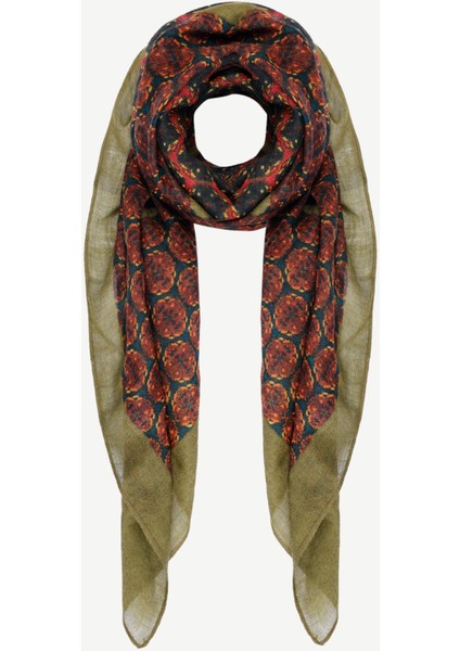 Karışık Desenli Yün Şal