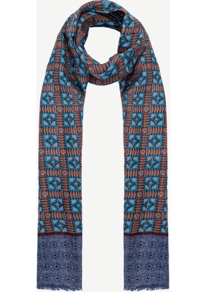 Geometrik Desenli Yün Şal