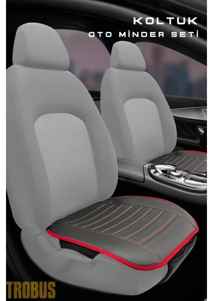 Fiat Siena 1996–2012 Uyumlu Lüks Kalite Sıvı Geçirmez Deri Oturak Minder 3'lü Siyah Kırmızı fırsatları