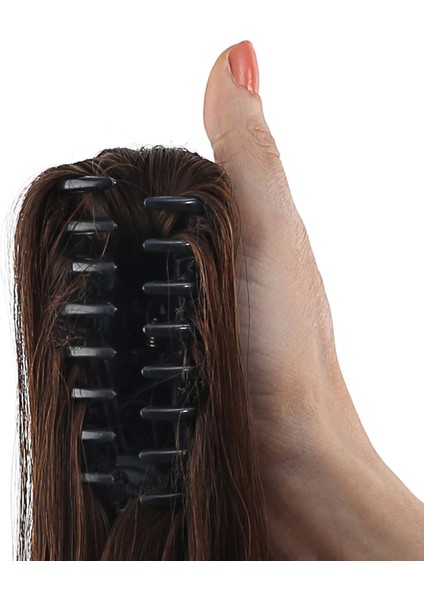 Tokalı Dalgalı At Kuyruğu - Kahve Karamel fırsatları