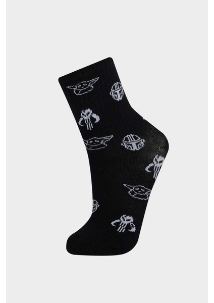 Erkek Çocuk Star Wars-Mandalorian 2'li Pamuklu Uzun Çorap modelleri