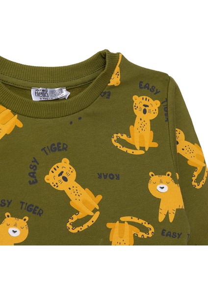 Erkek Bebek Sweatshirt Bisiklet Yaka Uzun Kol modelleri