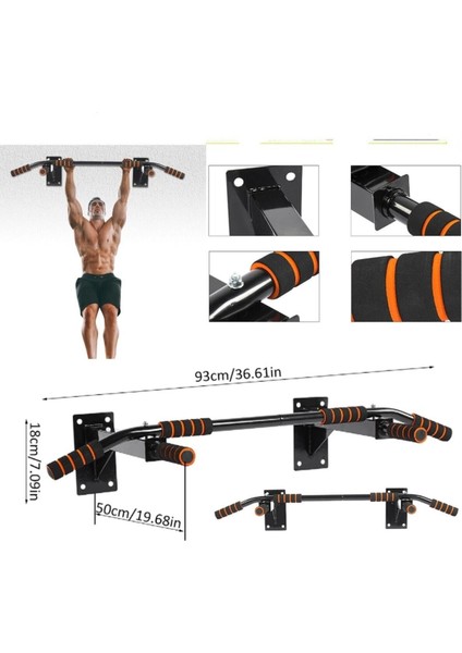 Renkli Duvara Monte Yatay Bar, Ev ve Spor Salonu Için Sağlam Egzersiz Aleti fiyatları
