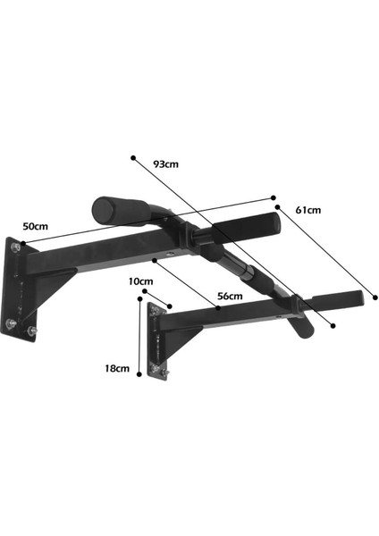 Renkli Duvara Monte Yatay Bar, Ev ve Spor Salonu Için Sağlam Egzersiz Aleti fırsatları