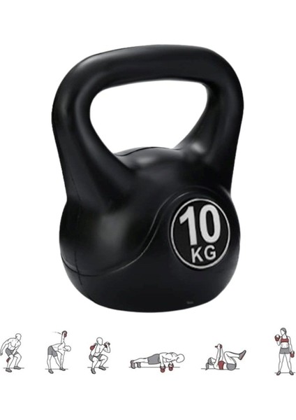 10 kg Siyah Kettlebell Dambıl Ağırlık Çaydanlık Tipi CKS204 fırsatları