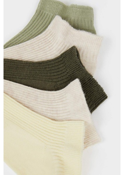 Kız Çocuk 5'li Pamuklu Patik Çorap F9010A8NS