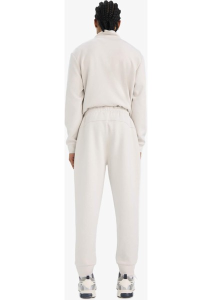 Fit Standart Fit Fermuar Cepli Düz Paça Yumuşak Tuşe Skuba Dalgıç Kumaş Sporcu Jogger Eşofman Altı F0011AX25AU