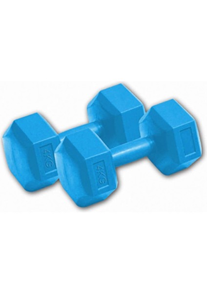 4kg Mavi Vinil Dambıl, Sağlıklı ve Şık Spor Ekipmanı