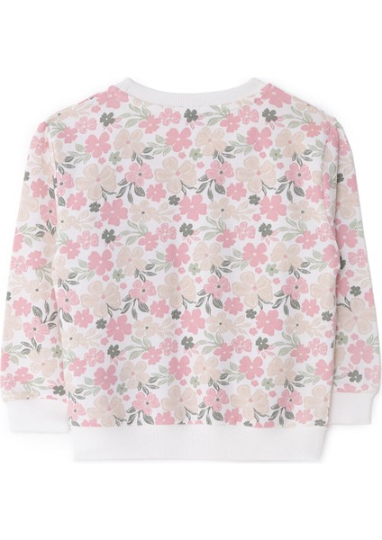 Kız Bebek Sweatshirt Çiçekli Bisiklet Yaka Uzun Kol fiyatları