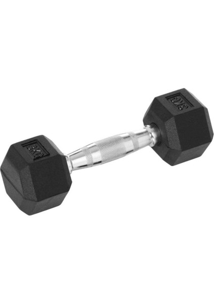 Beyaz 3 kg Kauçuk Altıgen Dambıl, Sağlıklı ve Şık Spor Ekipmanı