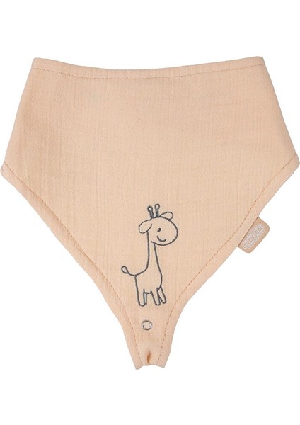 Emzik Askılı Müslin Önlük - Somon