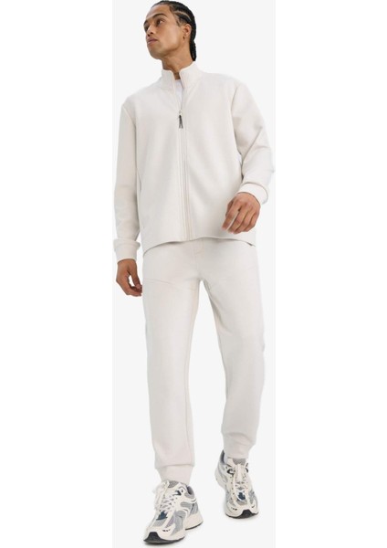 Fit Standart Fit Fermuar Cepli Düz Paça Yumuşak Tuşe Skuba Dalgıç Kumaş Sporcu Jogger Eşofman Altı modelleri