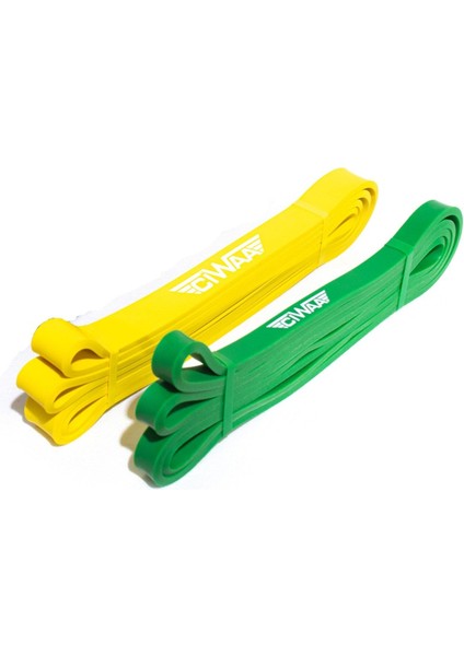 Latex Güç Bandı Direnç Lastiği 2'li Set, Hafi-Orta, Beyaz