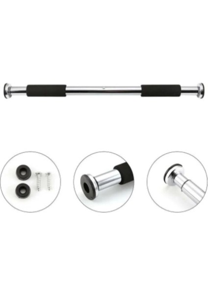 80-120 cm Ayarlanabilir Spor Koridor Barfiks Demiri, Beyaz, Dayanıklı ve Pratik Kullanım fırsatları