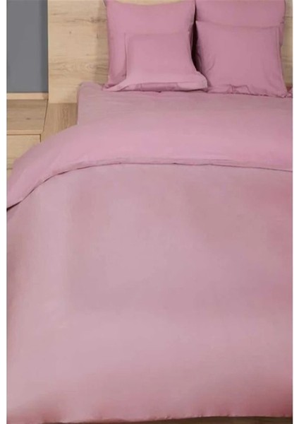 Tek Kişilik Nevresim Seti + Yastık Kılıfı Gül Kurusu