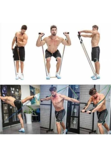 Turuncu Latex Direnç Lastiği Egzersiz Seti, Dayanıklı ve Çok Yönlü Spor Ekipmanı