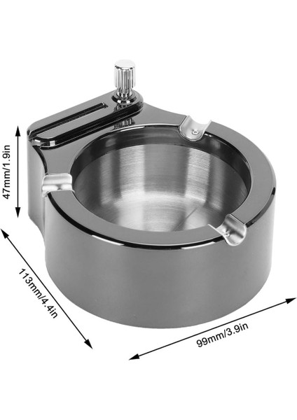 Parlak Retro Metal Küllük – Çok Amaçlı Masaüstü Organizer, Çakmaklı ve Yeniden Kullanılabilir Kibritli fırsatları