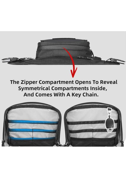 2.4l Manyetik Su Geçirmez Çok Fonksiyonlu Motosiklet Bacak Çantası – Bel Çantası – Depo Çantası